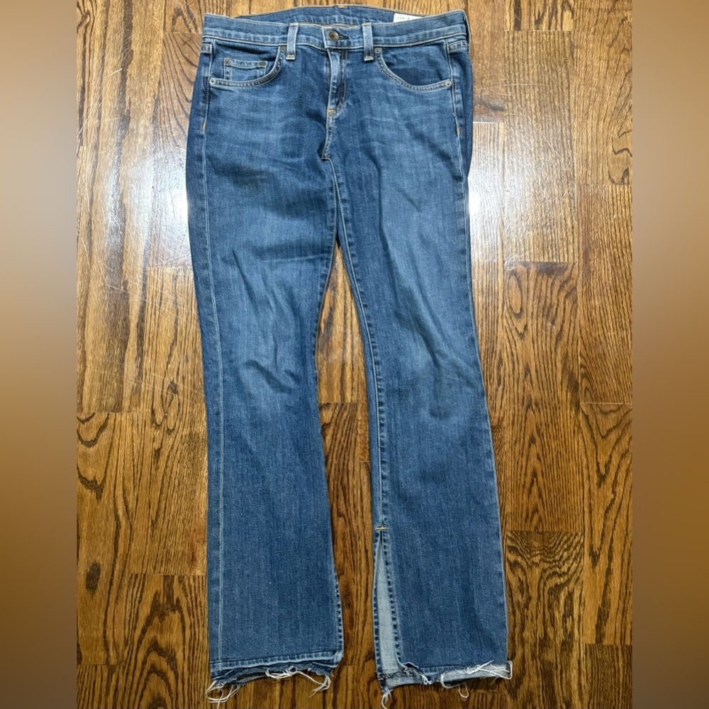 Rag & Bone Blue Boot Cut Jeans With Slit